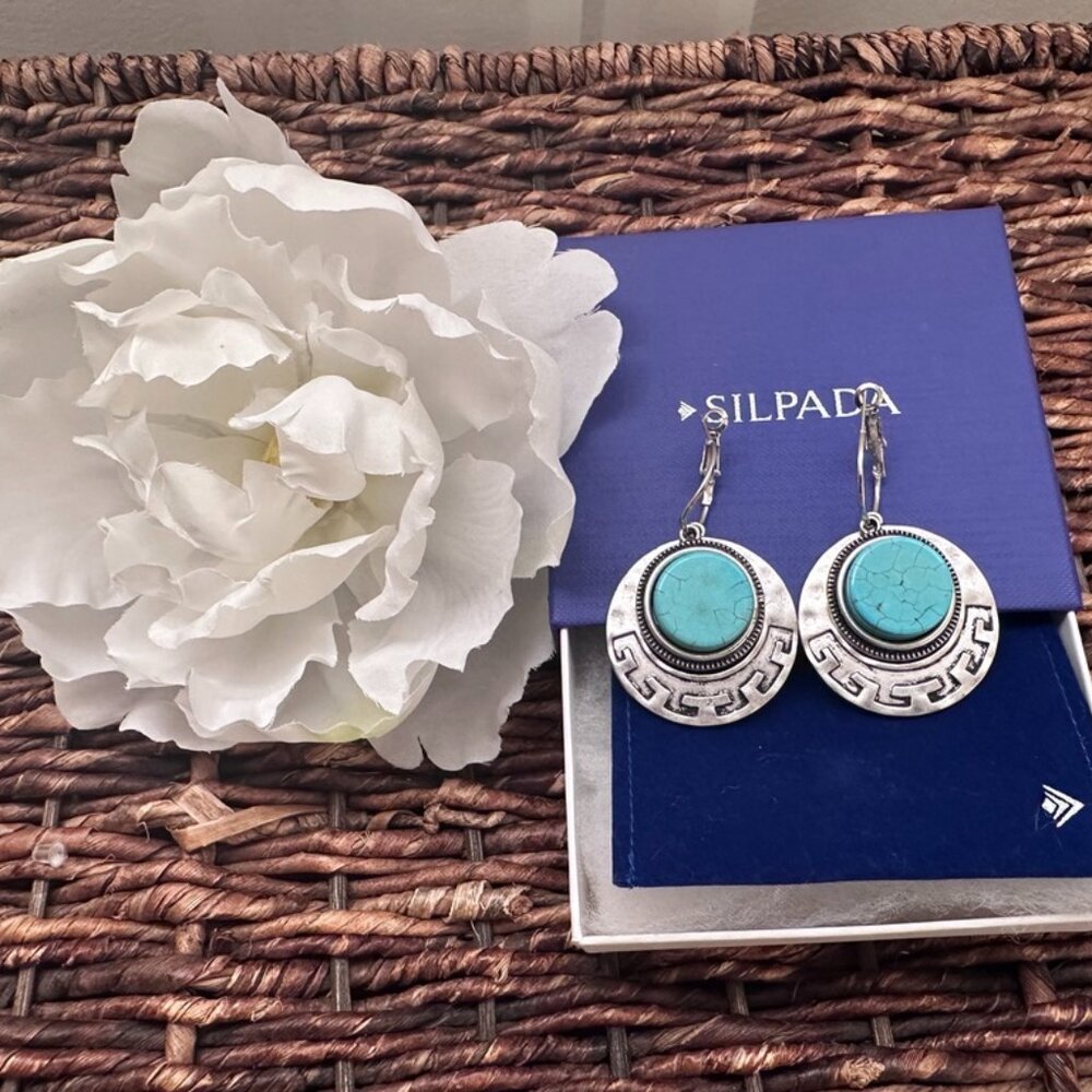 Silver and Turquoise Silpada Earrings
